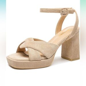 Nude Block Heel